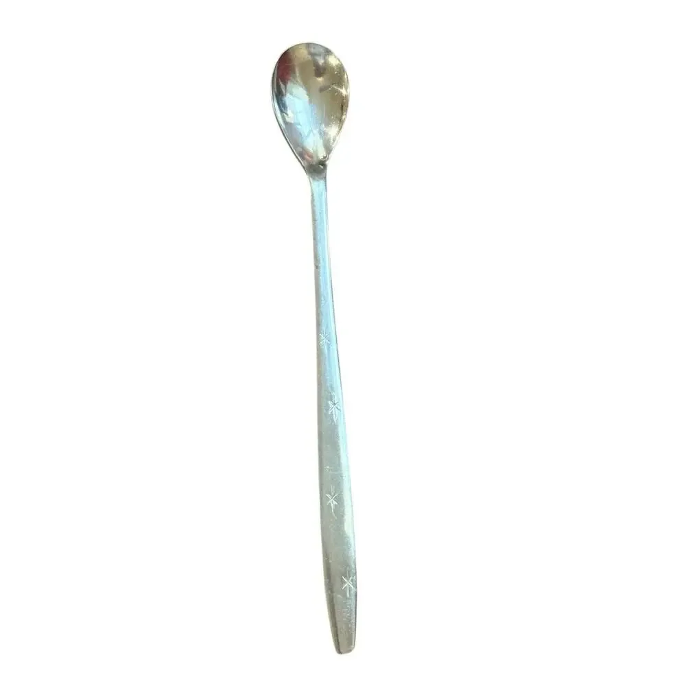 Vintage 4 Star‎ Atomic Starburst MCM Stainless Steel Ice Tea Spoon Japan 7.5